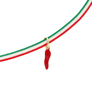 Pendentif Corne Rouge en argent Doré image 1