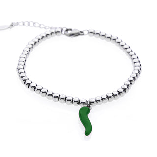 Steel Bracelet – Beads & Horn | L’Iconica