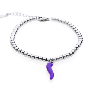 Steel Bracelet – Beads & Horn | L’Iconica