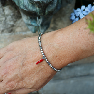 Steel Bracelet – Beads & Horn | L’Iconica
