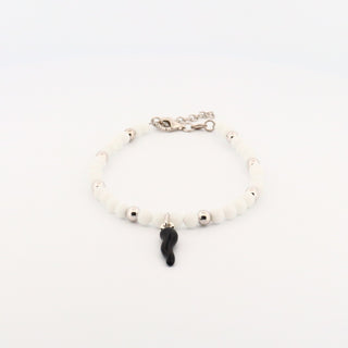 Eleganza Bracelet with Pearls and Horn Sterling Silver Fine Stones