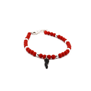 Eleganza Bracelet with Pearls and Horn Sterling Silver Fine Stones