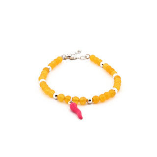 Eleganza Bracelet with Pearls and Horn Sterling Silver Fine Stones