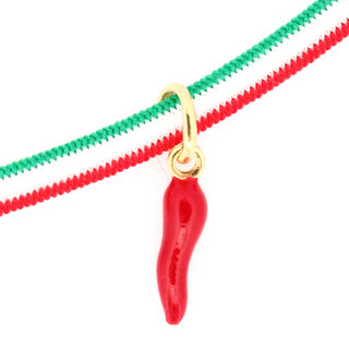 Pendentif Corne Rouge en argent Doré image 0