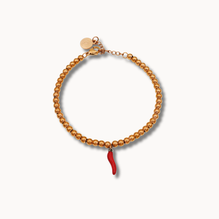 Steel Bracelet – Beads & Horn | L’Iconica