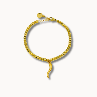 Steel Bracelet – Beads & Horn | L’Iconica