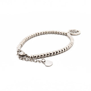 Bracelet Fortuna Perles en acier Arbre de vie strass et acier