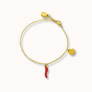 Steel Chain Bracelet – Horn & Heart | Amore