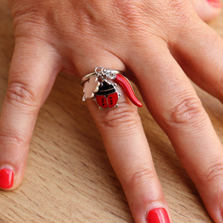 Bague Ajustable en Acier  – Corno, Coccinelle & Trèfle | Fortuna