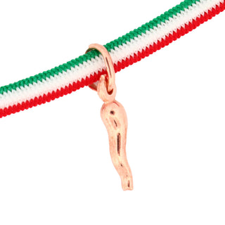 Rose Gold Plated Silver Horn Pendant 18mm