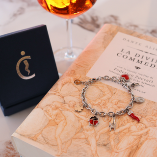 Steel Bracelet Corno Corona, Clover, Mano Cornuto, Cross, Ladybug I Fortuna
