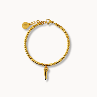 Steel Beaded Bracelet – Steel Corona Horn | L’Iconica