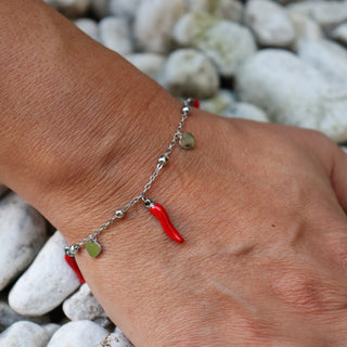 Steel Beaded Chain Bracelet – Horn & Heart | Amore