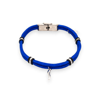Stainless Steel Bracelet – Nautical Cord & Horn Pendant | Vabbe