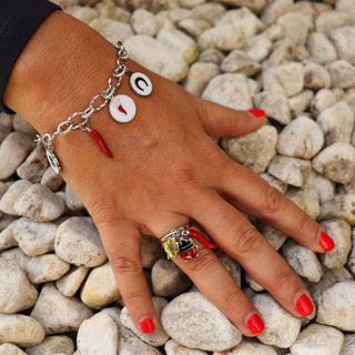 Bague Ajustable en Acier  – Corno, Coccinelle & Trèfle | Fortuna