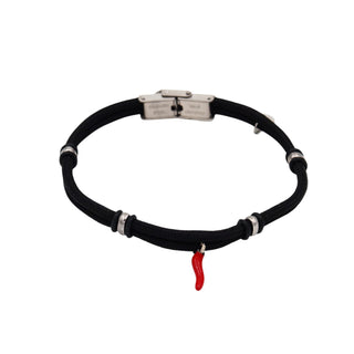 Stainless Steel Bracelet – Nautical Cord & Horn Pendant | Vabbe