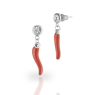 Steel Stud Earrings – Red Horn | Vabbe