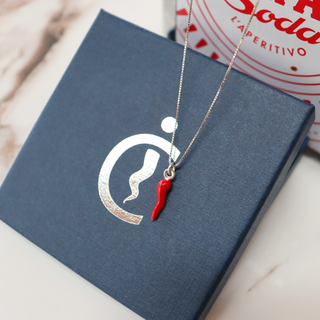 Silver Chain Necklace – Silver Horn Pendant | L'Iconica