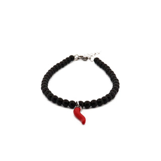 Bracelet L'Iconica Beads Gemstones Horn Steel