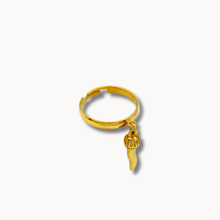 Bague Ajustable en Acier – Pendentif Corno Corona | L’Iconica