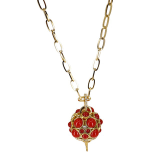Gold Steel Chain Necklace – Campanella di Capri, Horn & Zircon | Estate