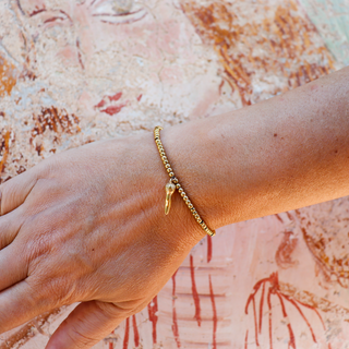 Steel Beaded Bracelet – Steel Corona Horn | L’Iconica