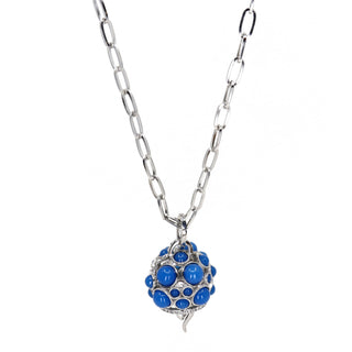 Silver Stainless Steel Chain Necklace – Campanella di Capri, Horn & Zircon | Summer