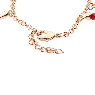 Steel Bracelet – Chain & Red and Steel Horns | L'Iconica