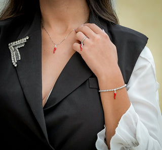 Silver Chain Necklace – Silver Horn Pendant | L'Iconica