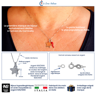 Sterling Silver Necklace – Horn & Star Chain | Fortuna