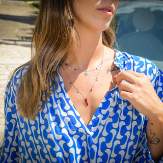 Collier en Acier – Chaîne Double Rangs Corne & Étoile | Fortuna