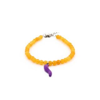 Bracelet L'Iconica Beads Gemstones Horn Steel