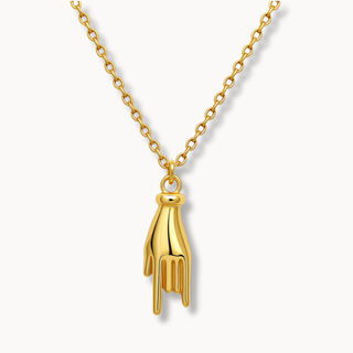 Stainless Steel Chain Necklace – Mano Corno Pendant | L’Iconica