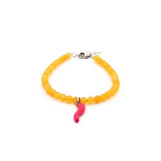 Bracelet L'Iconica Beads Gemstones Horn Steel