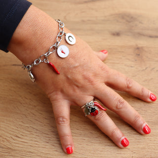 Bague Ajustable en Acier  – Corno, Coccinelle & Trèfle | Fortuna