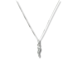 Silver Chain Necklace – Silver Horn Pendant | L'Iconica