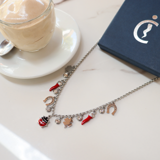 Steel Chain Necklace – Corno Corona, Clover, Horseshoe, Ladybug | Fortuna