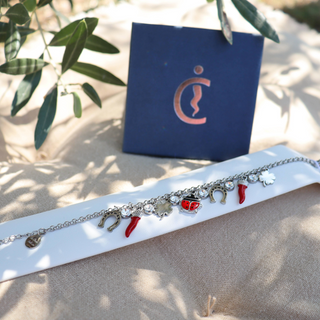Steel Bracelet – Corno Corona, Clover, Horseshoe, Ladybug | Fortuna
