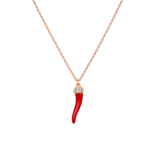 Steel Chain Necklace – Corno Corona & Zircons | Eleganza