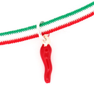 Colored 18mm Horn Pendant in Silver