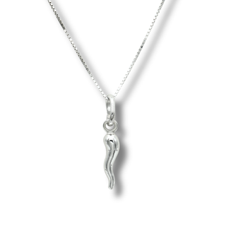 Silver Chain Necklace – Silver Horn Pendant | L'Iconica