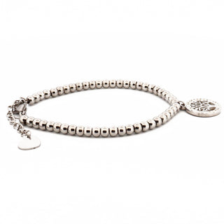 Bracelet Fortuna Perles en acier Arbre de vie strass et acier