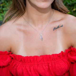 Steel Chain Necklace – Horn & Zircon Stars | L’Iconica