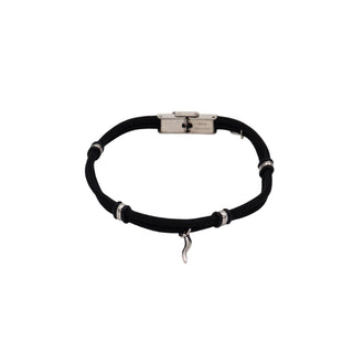 Stainless Steel Bracelet – Nautical Cord & Horn Pendant | Vabbe