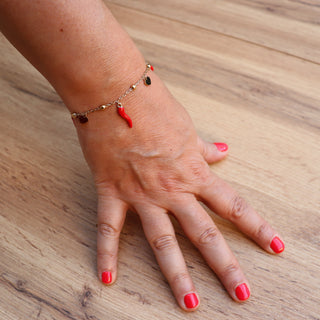 Steel Beaded Chain Bracelet – Horn & Heart | Amore