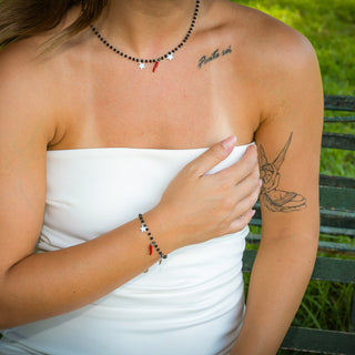 Steel Chain Bracelet – Crystal, Horn & Star Beads | Fortuna