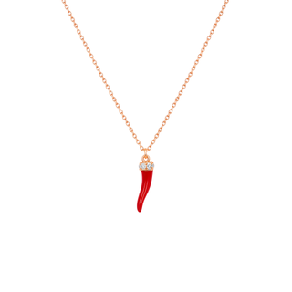 Steel Chain Necklace – Corno Corona & Zircons | Eleganza