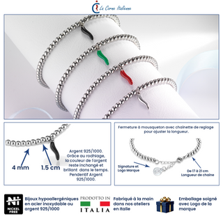 Sterling Silver Bracelet – Pearls & Horn | L’Iconica