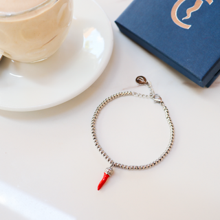 Steel Beaded Bracelet – Steel Corona Horn | L’Iconica
