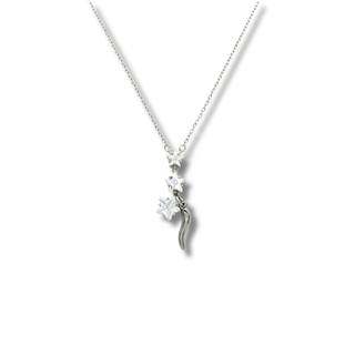 Steel Chain Necklace – Horn & Zircon Stars | L’Iconica